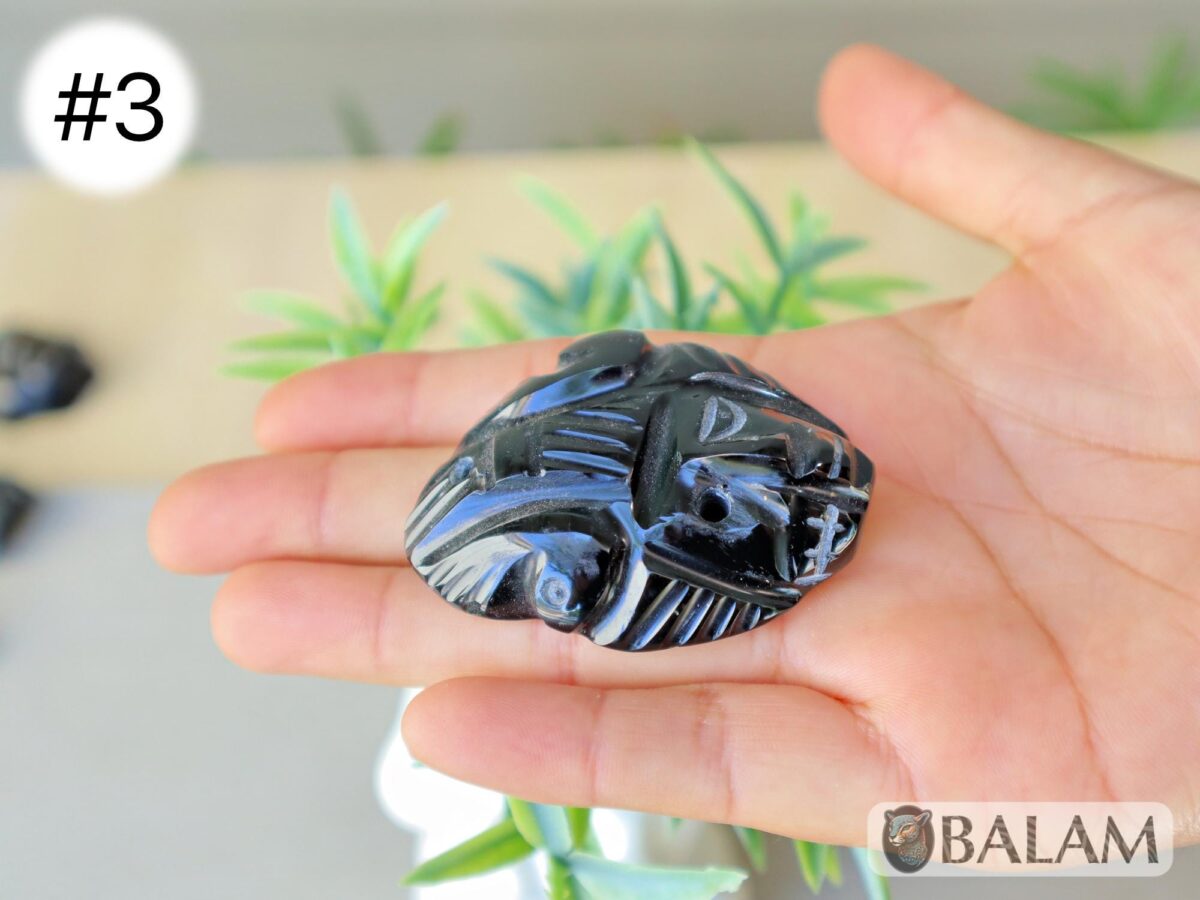 Duality pendant, Ceremonial Obsidian Pendants, carved Obsidian, Dualidad Dije, Dia de los Muertos pendant. Read description - Image 6