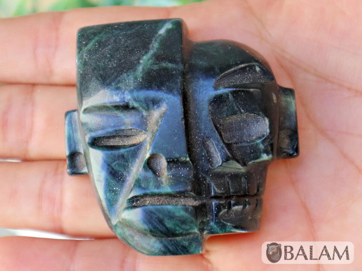 Duality pendant, green jade duality pendant, Duality Ceremonial Necklace, Jade Necklace, underworld god, Life death. Read Description - Image 2