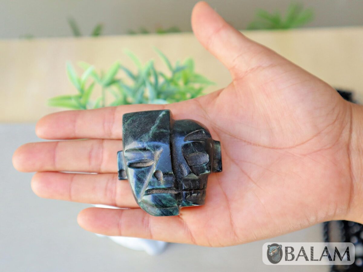 Duality pendant, green jade duality pendant, Duality Ceremonial Necklace, Jade Necklace, underworld god, Life death. Read Description - Image 3