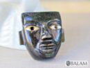 Teotihuacan pendant, Ceremonial Obsidian Pendants, carved Obsidian, Teotihuacan mask of obsidian- Read description