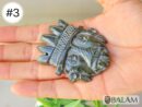 god Tlaloc, Aztec god of rain, jade Tlaloc, Ceremonial Jade Pendants, Mayan Jade, carved stone pendant, Jade necklaces, Read description