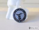 Obsidian pendant, stone necklace, Obsiana Mexica, Obsidian pendant and silver. Engraved Mictlantecuhtli, Hunab ku, Eclipse, Skull, ball game