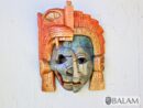 Mayan Warrior Mask, Cedar wooden duality mask, Duality mask, jaguar mask, Jaguar duality warrior mask, Mayan duality mask.