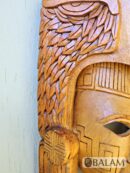 Mayan Warrior Mask, Cedar wooden duality mask, Duality mask, jaguar mask, Jaguar duality warrior mask, Eagle and jaguar duality.