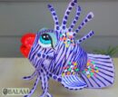 Lionfish alebrije  Paper mache, Pez Leon alebrije,  The spirits of light, Alebrije de papel Mache, Unique lionfish, supernatural creature.
