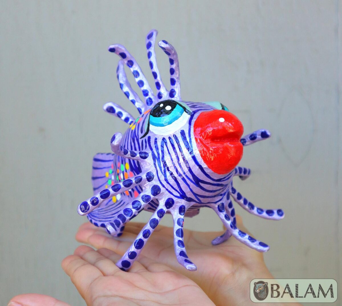 Lionfish alebrije  Paper mache, Pez Leon alebrije,  The spirits of light, Alebrije de papel Mache, Unique lionfish, supernatural creature. - Image 8
