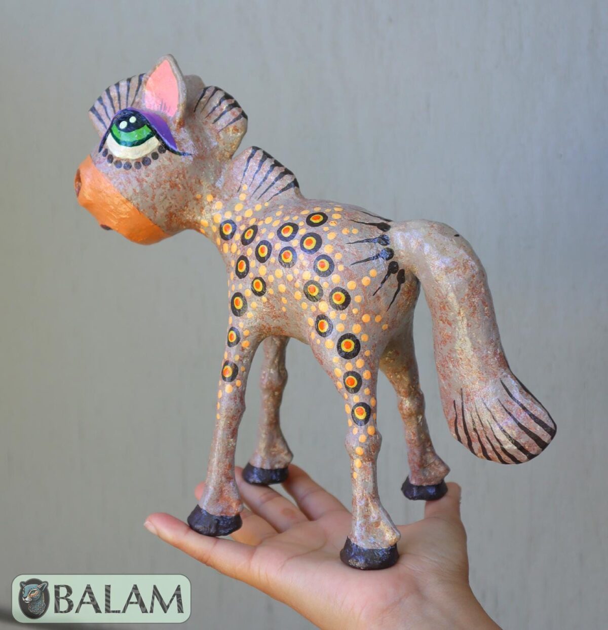 Donkey alebrije  Paper mache, The spirits of light, Alebrije Maya de papel Mache, supernatural creature Burrito alebrije, Donkey mache - Image 8
