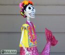 Frida Mermaid alebrije Paper mache, Mermaid alebrije, Alebrije de papel Mache, Unique Mermaid, catrina Frida Sirena, Dia de los Muertos