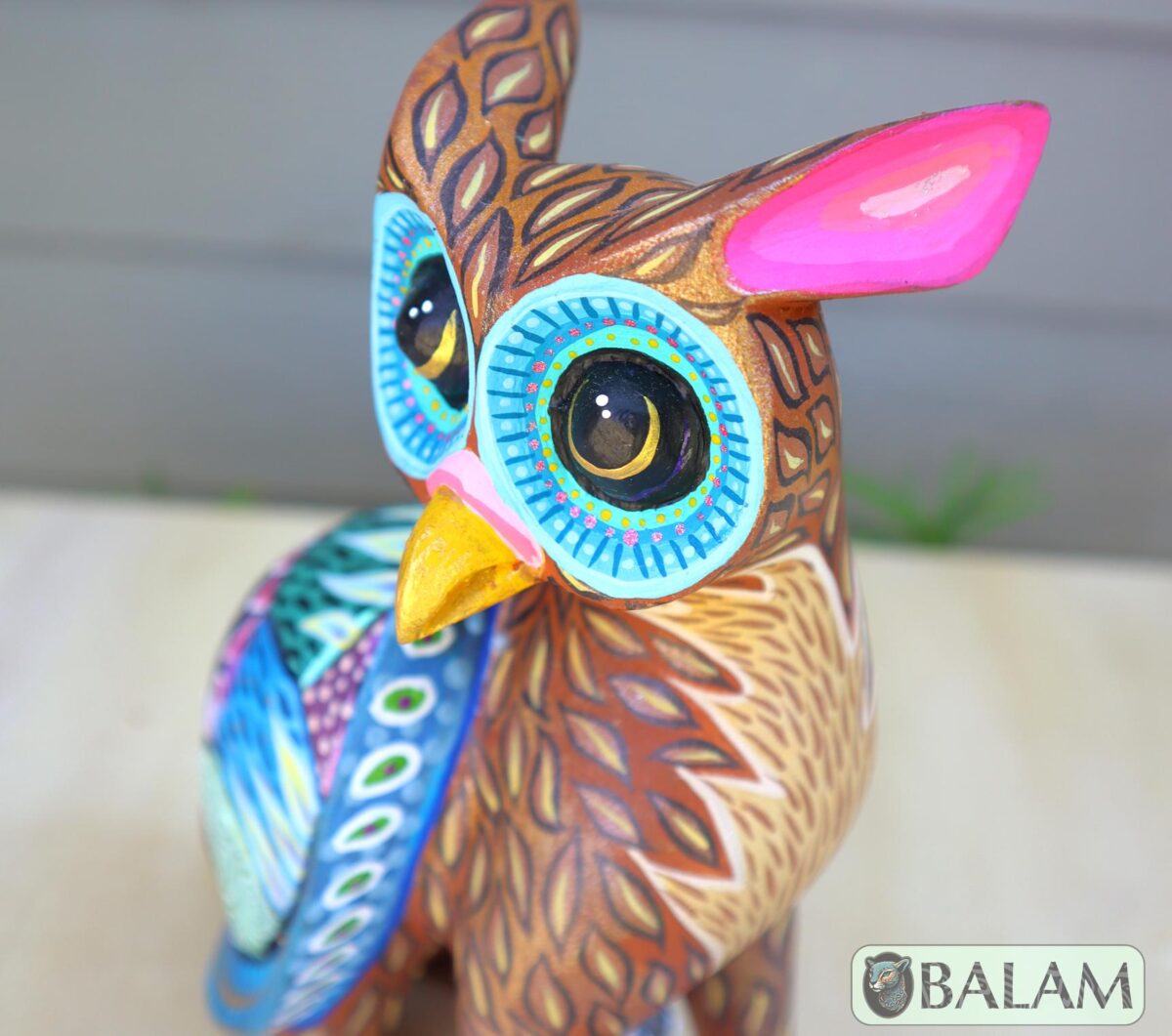 Unique alebrije art, Fusion of Turtle, Owl and Lion, Fusion alebrije, A powerful alebrije, Lion, Tortoise, Owl, lechuza, barn owl. - Image 9