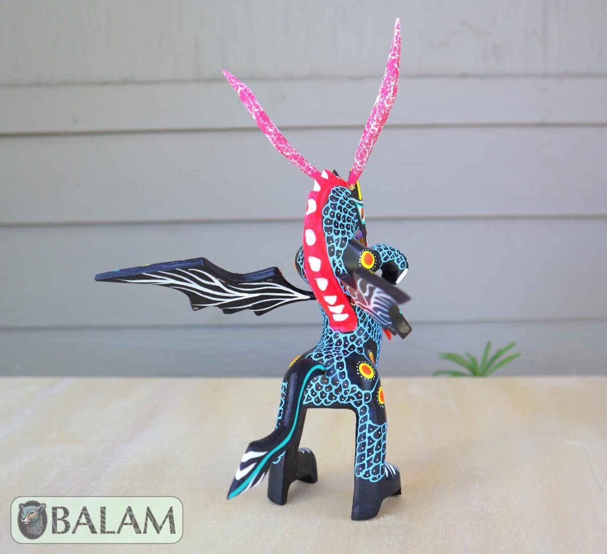 Alebrije from Oaxaca, alebrije, Copal wood sculpture, Wood Art, Alebrije art, Dragon, snake, snake with wings, magical creature. - Image 7