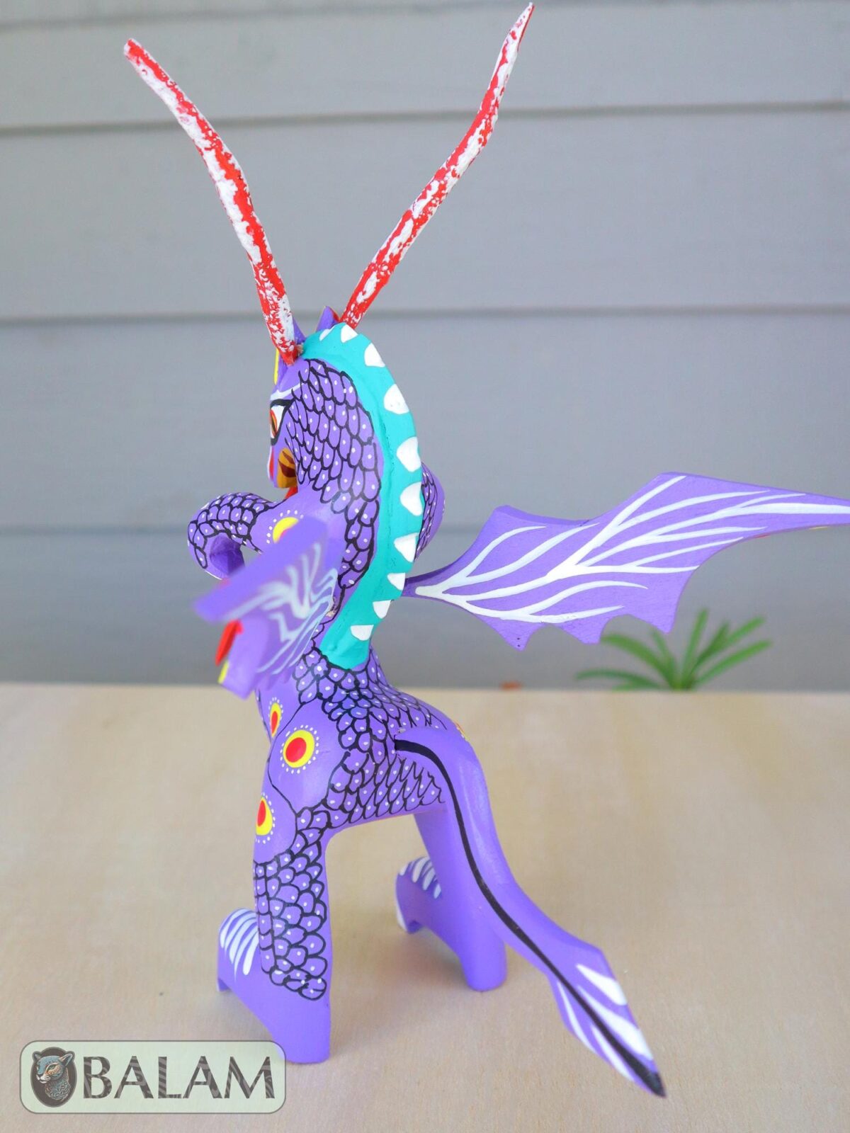 Alebrije from Oaxaca, alebrije, Copal wood sculpture, Wood Art, Alebrije art, Dragon, snake, snake with wings, magical creature. - Image 10