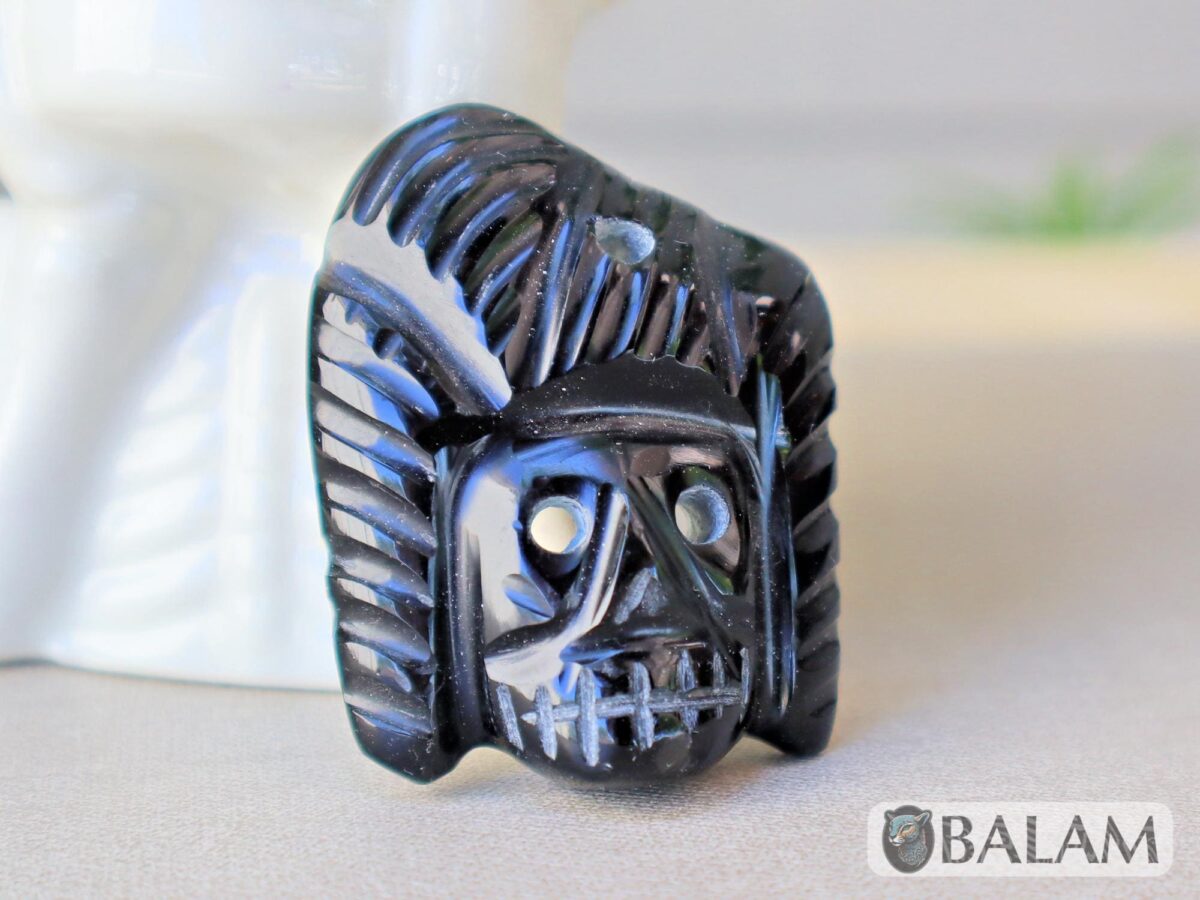 Duality pendant, Ceremonial Obsidian Pendants, carved Obsidian, Dualidad Dije, Dia de los Muertos pendant. Read description