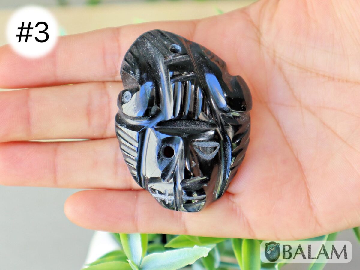 Duality pendant, Ceremonial Obsidian Pendants, carved Obsidian, Dualidad Dije, Dia de los Muertos pendant. Read description - Image 7