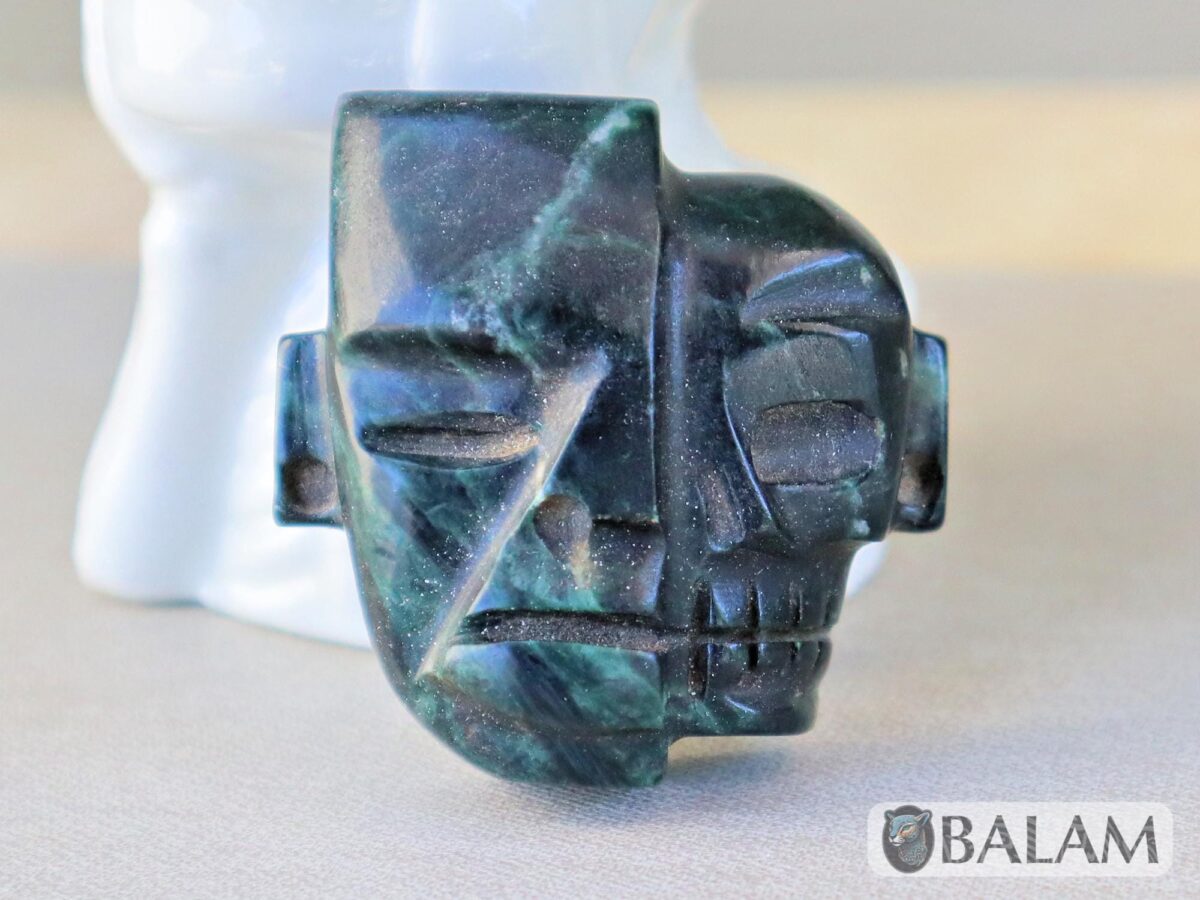 Duality pendant, green jade duality pendant, Duality Ceremonial Necklace, Jade Necklace, underworld god, Life death. Read Description