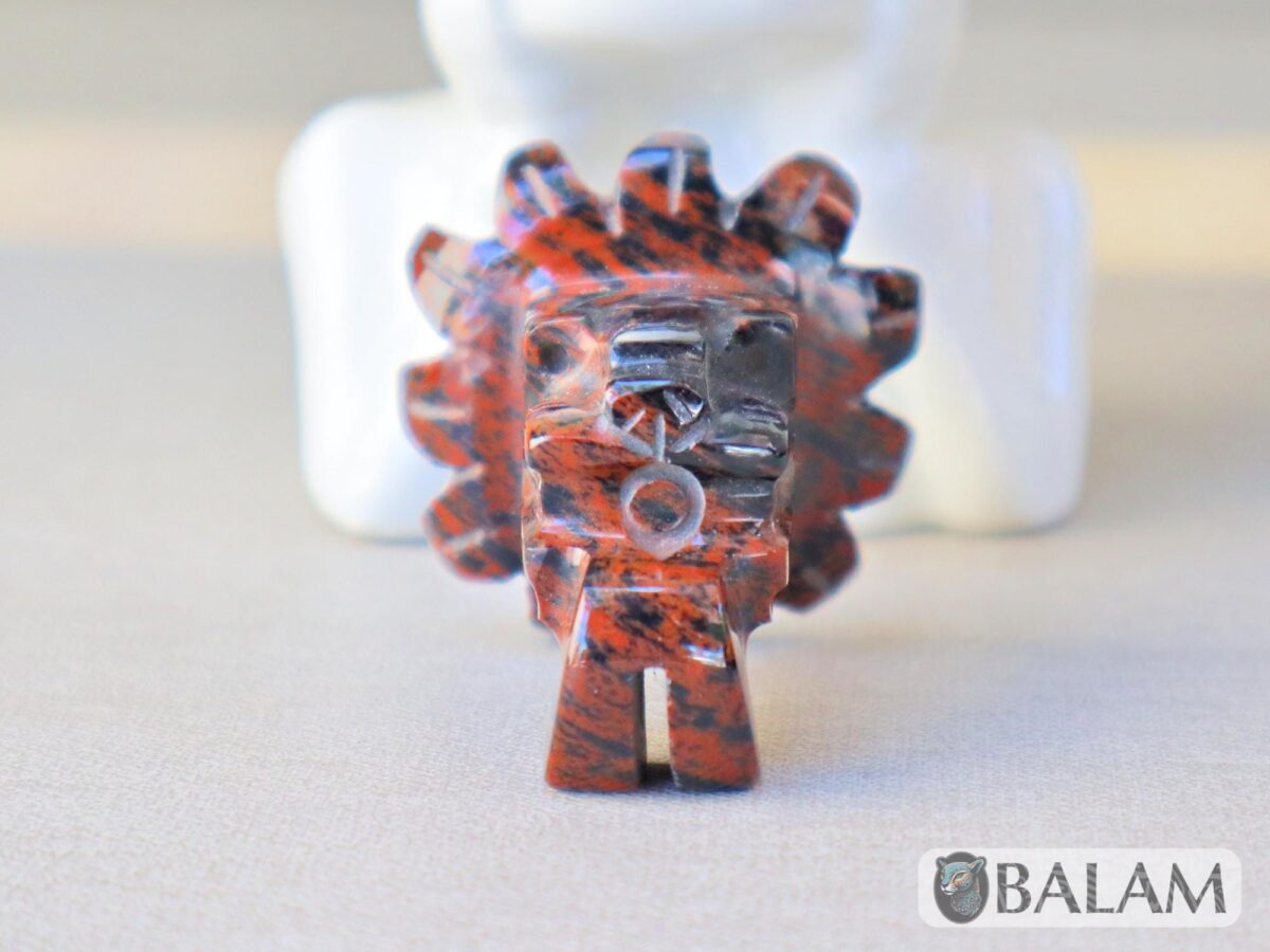 Quetzalcoatl Aztec, K'uk'ulkan Mayan, Plumed Serpent, Rare Natural Mahogany Obsidian, Brown Obsidian, Obsidian pendant. Read Description - Image 3