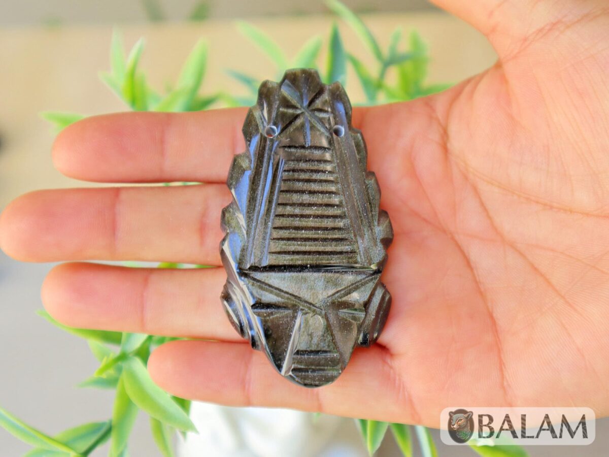 Golden sheen Black Obsidian, Teotihuacan pendant, Ceremonial Obsidian Pendants, Faces of deities. Read description