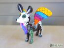Xoloitzcuintli Alebrije, Dog with wings, Wood copal sculpture, Dog Alebrije, Skeleton and grecas Alebrije, Dia de los muertos.