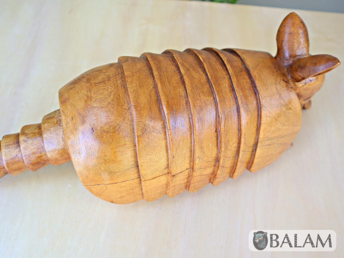 Cedar wood sculpture, Amazing Armadillo, Armadillo from Yucatan, Mexico, Armadillo of Cedar, Armadillo sculpture, Wooden art. - Image 7