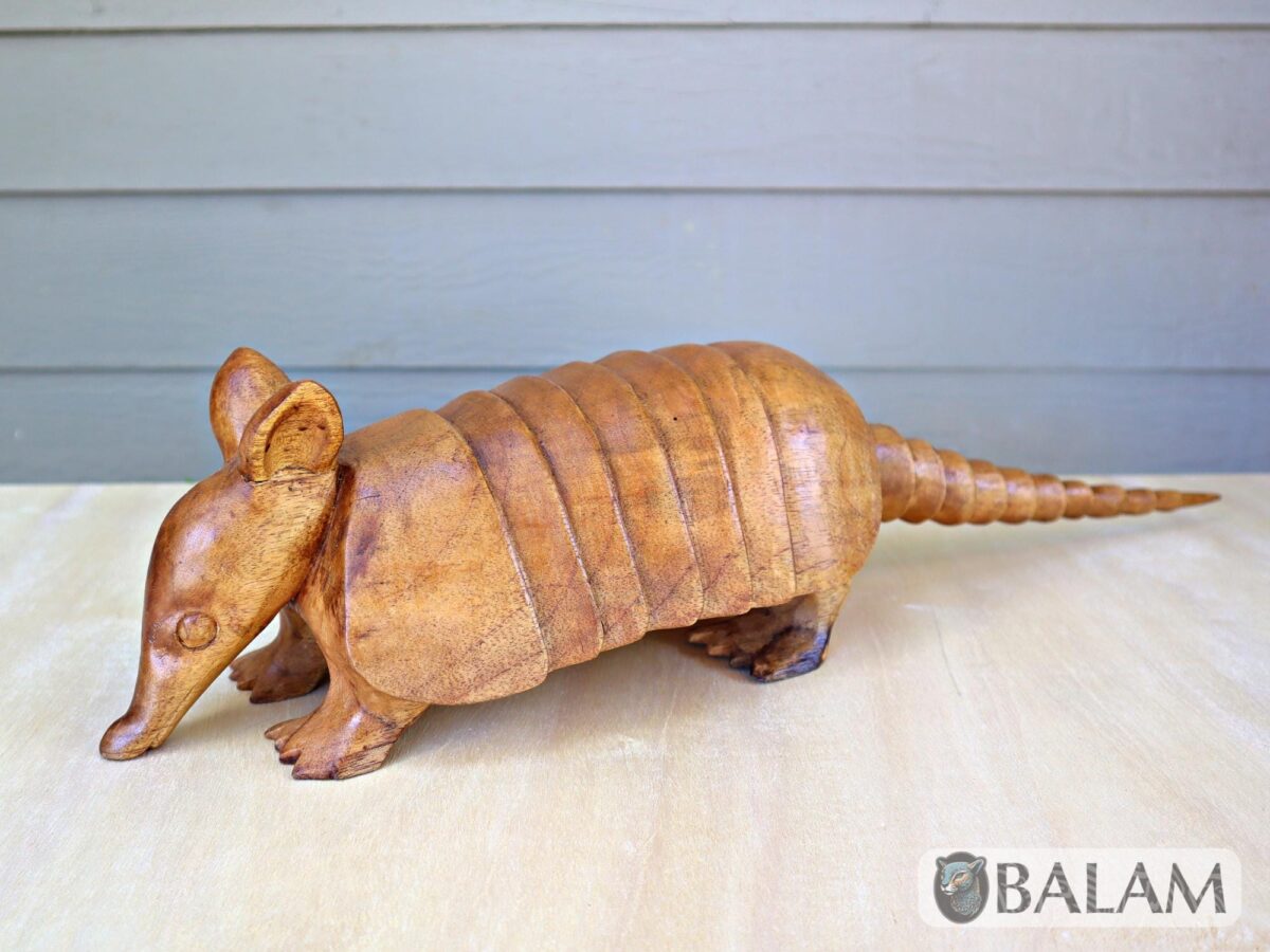 Cedar wood sculpture, Amazing Armadillo, Armadillo from Yucatan, Mexico, Armadillo of Cedar, Armadillo sculpture, Wooden art. - Image 9
