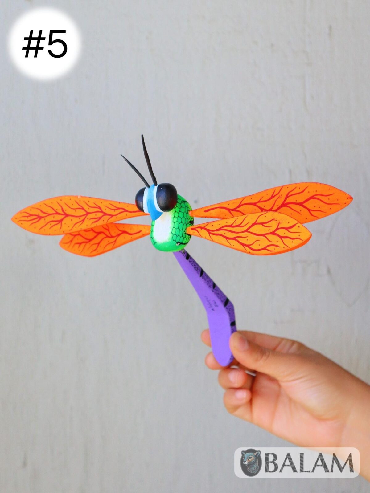 Libelula Alebrije from Oaxaca, dragonfly alebrije, Drago fly ornament alebrije, Copal wood sculpture. Oaxaca alebrijes - Image 5