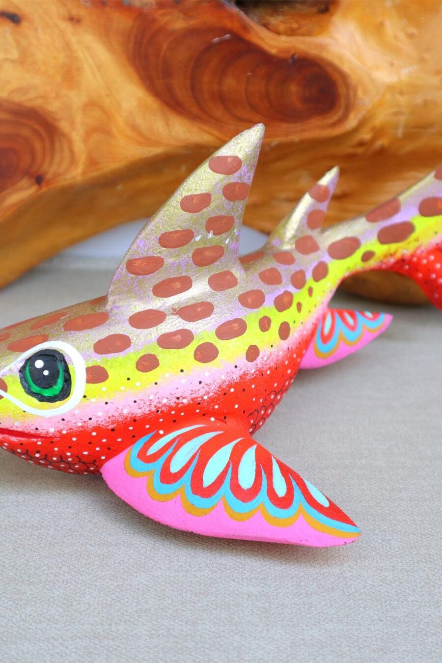 Shark alebrije, Alebrije from Oaxaca, Copal wood sculpture, Alebrije art, Shark sculpture, Alebrije Tiburon, tiburon alebrije, amazing shark