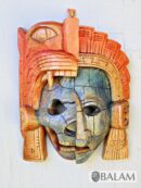 Mayan Warrior Mask, Cedar wooden duality mask, Duality mask, jaguar mask, Jaguar duality warrior mask, Mayan duality mask.