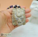 Fossil Mayan Mask Ceremonial Necklace, Aventurine and obsidian bead Necklace, Mayan fossil stone, Protective Necklace, Native Mayan.