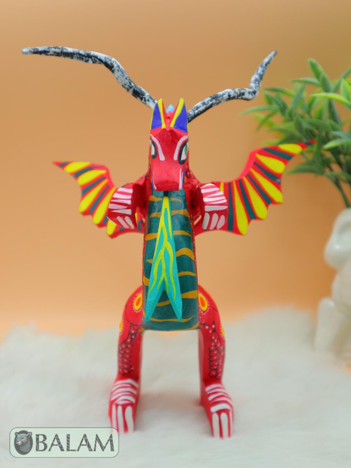 Dragon alebrije, Alebrije from Oaxaca, alebrije, Copal wood sculpture, Wood Art, Alebrije art, Dragon, snake with wings, magical creature. - Image 2