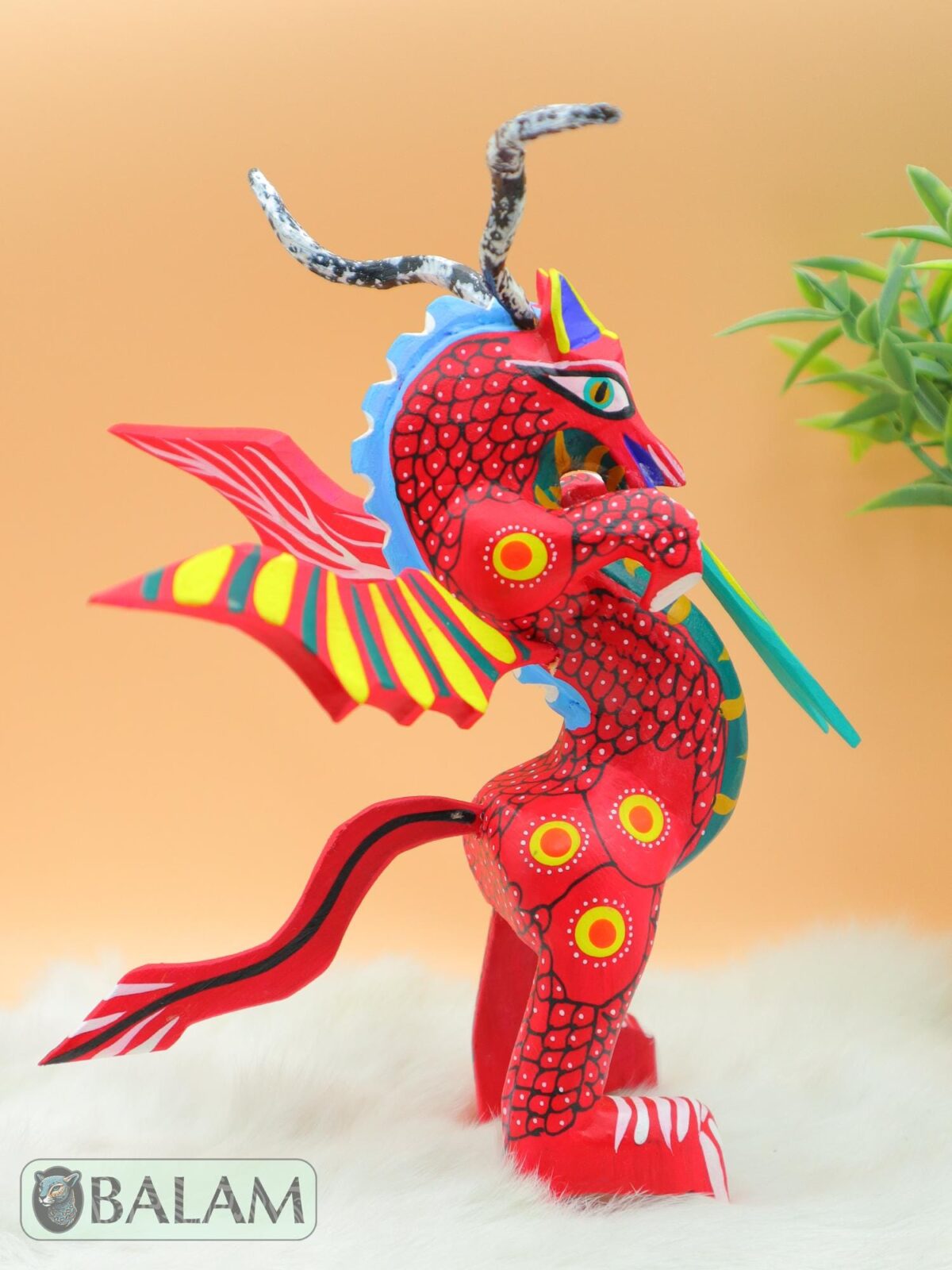 Dragon alebrije, Alebrije from Oaxaca, alebrije, Copal wood sculpture, Wood Art, Alebrije art, Dragon, snake with wings, magical creature. - Image 5