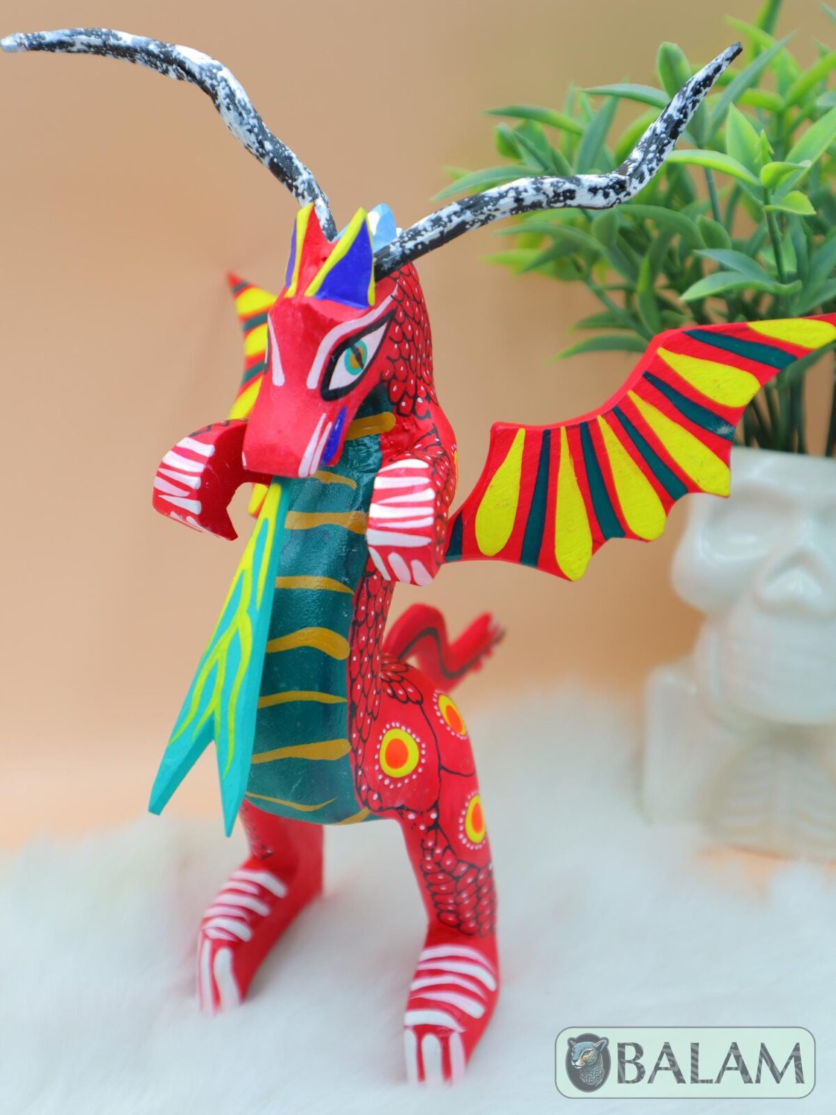 Dragon alebrije, Alebrije from Oaxaca, alebrije, Copal wood sculpture, Wood Art, Alebrije art, Dragon, snake with wings, magical creature. - Image 7