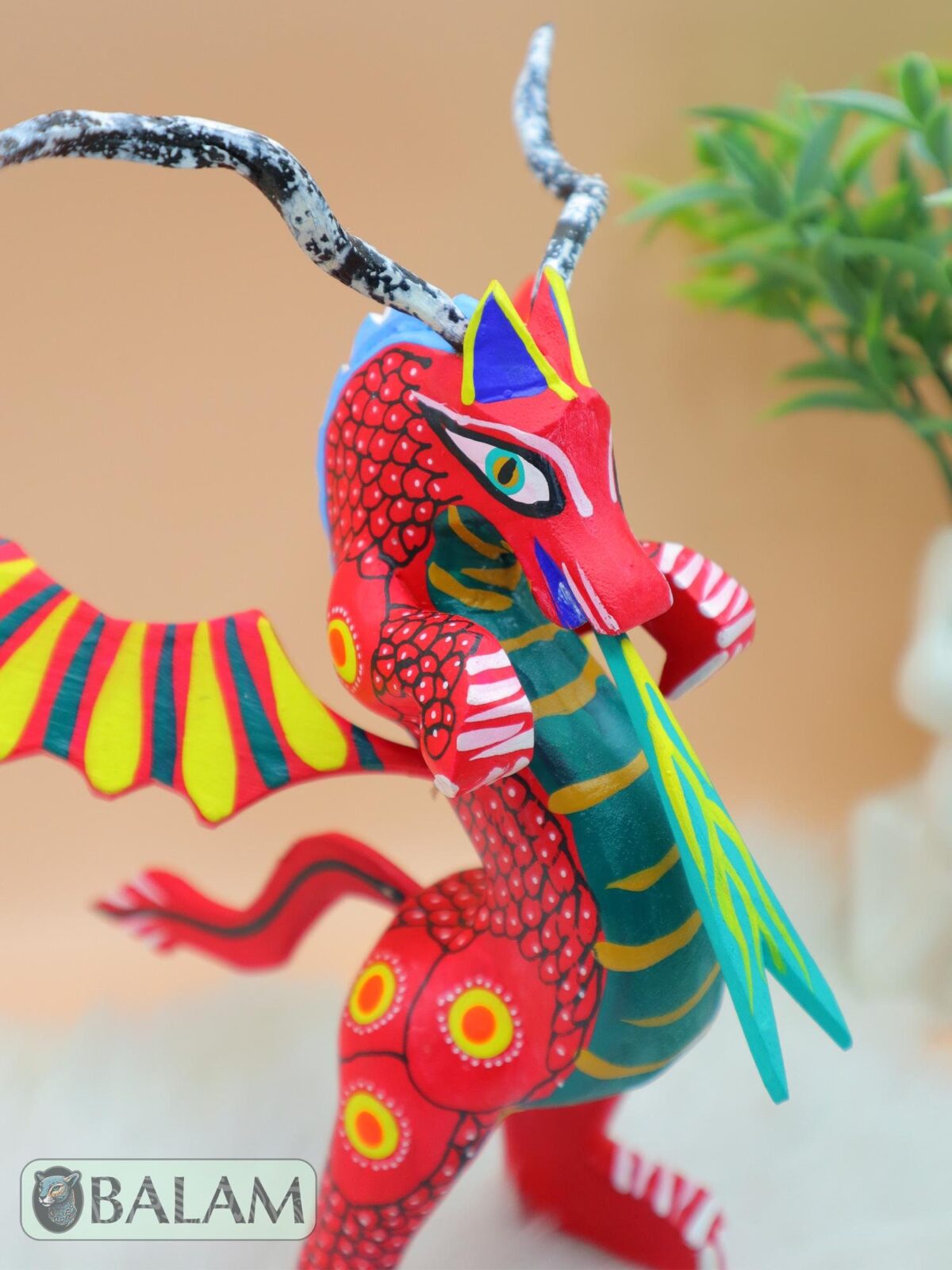 Dragon alebrije, Alebrije from Oaxaca, alebrije, Copal wood sculpture, Wood Art, Alebrije art, Dragon, snake with wings, magical creature.