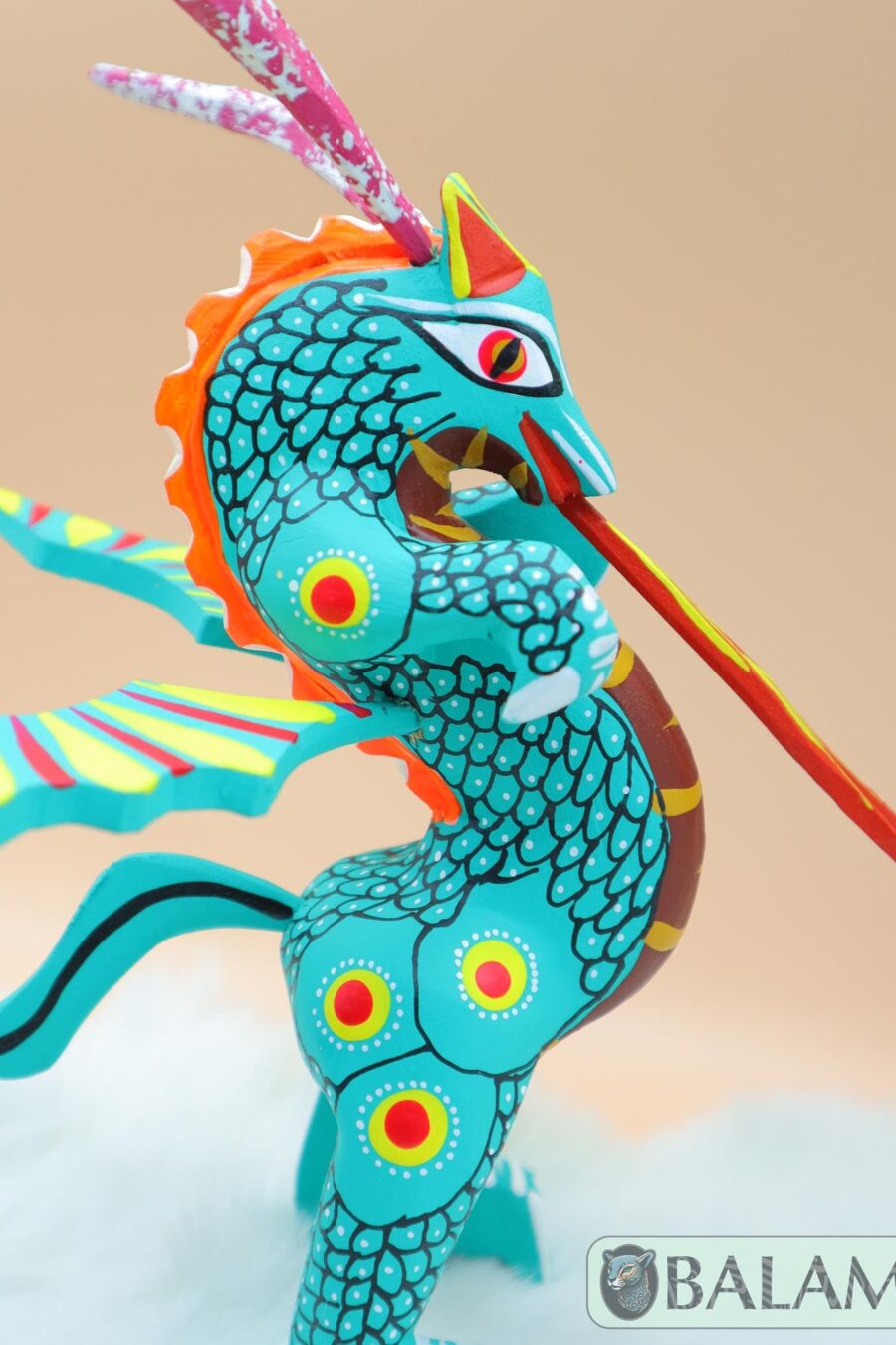Dragon alebrije, Alebrije from Oaxaca, alebrije, Copal wood sculpture, Wood Art, Alebrije art, Dragon, snake with wings, magical creature.