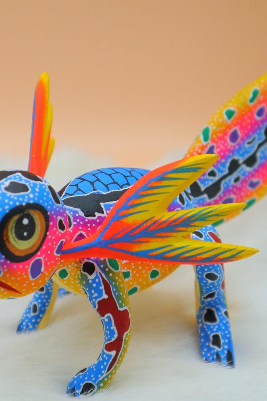 Alebrije from Oaxaca, alebrije, Copal wood sculpture, Wood Art, Alebrije art, Axolotl alebrije, Ajolote, Salamander, Cute axolotl alebrije