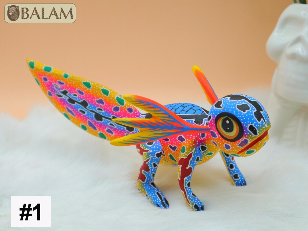 Alebrije from Oaxaca, alebrije, Copal wood sculpture, Wood Art, Alebrije art, Axolotl alebrije, Ajolote, Salamander, Cute axolotl alebrije - Image 2