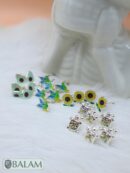Silver stud earrings,.925 silver earrings, Avocado earrings, Sunflower earrings, Hummingbird earrings, Turtle earrings.
