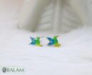 Silver stud earrings,.925 silver earrings, Avocado earrings, Sunflower earrings, Hummingbird earrings, Turtle earrings.