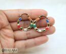 Gold plated earrings, Hoop earrings, Gold plated hoop earrings.