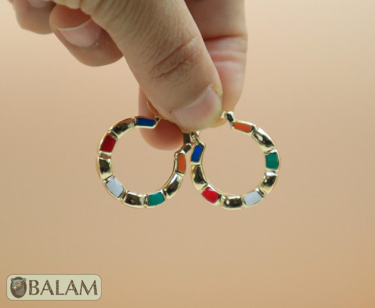 Gold plated earrings, Hoop earrings, Gold plated hoop earrings. - Image 4
