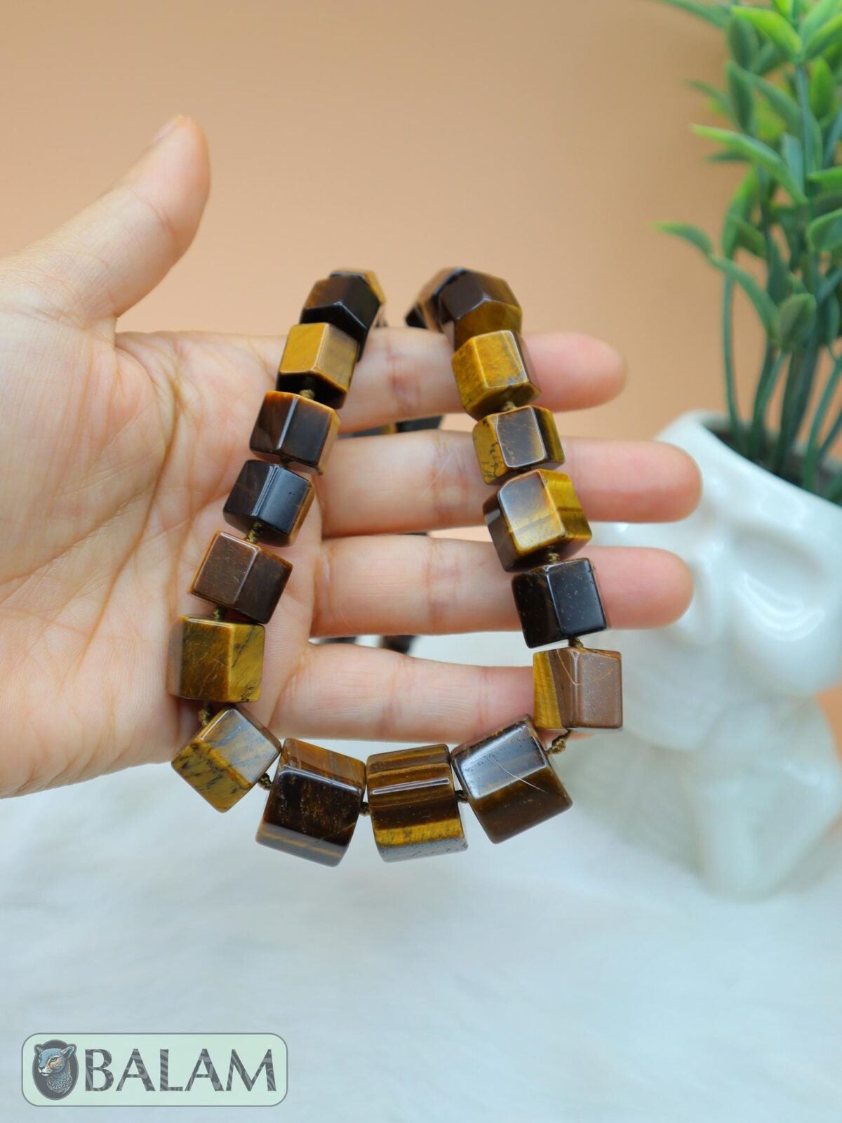 Tigers' eye necklace, The Mayan necklace, Ceremonial Necklace, tigers' eye beads.  19 inches - Image 4