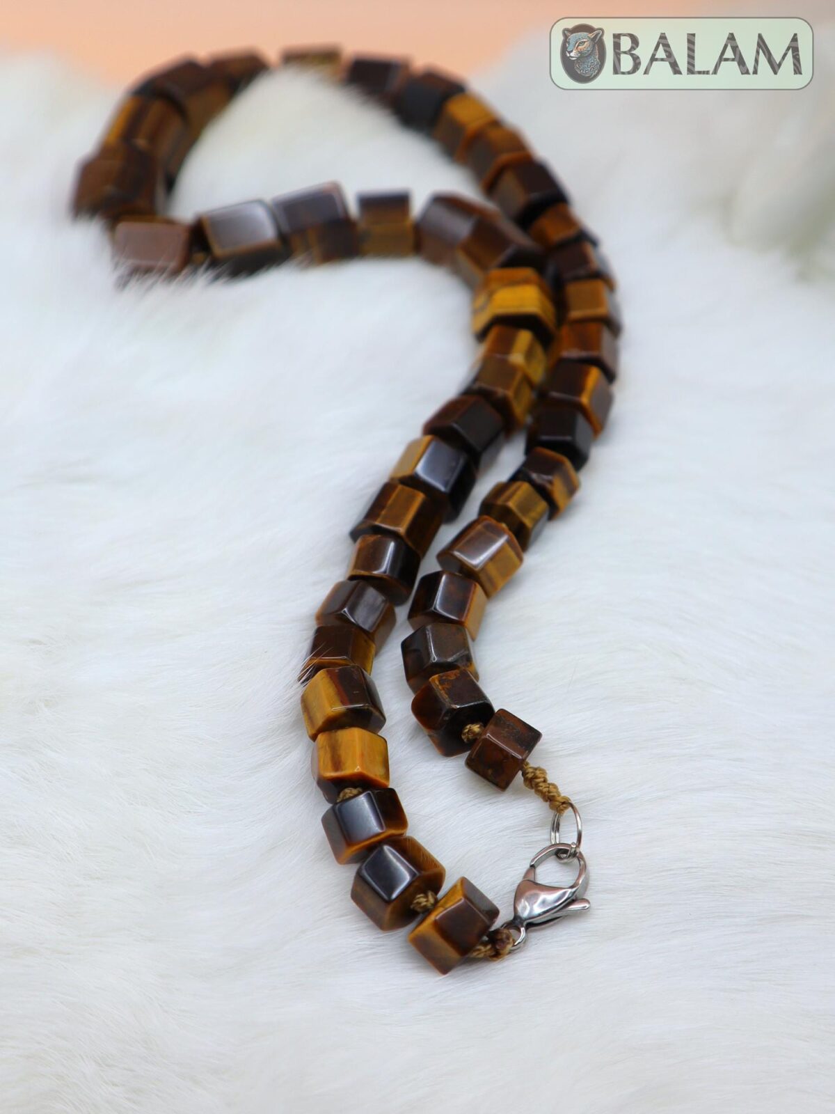 Tigers' eye necklace, The Mayan necklace, Ceremonial Necklace, tigers' eye beads.  19 inches - Image 6
