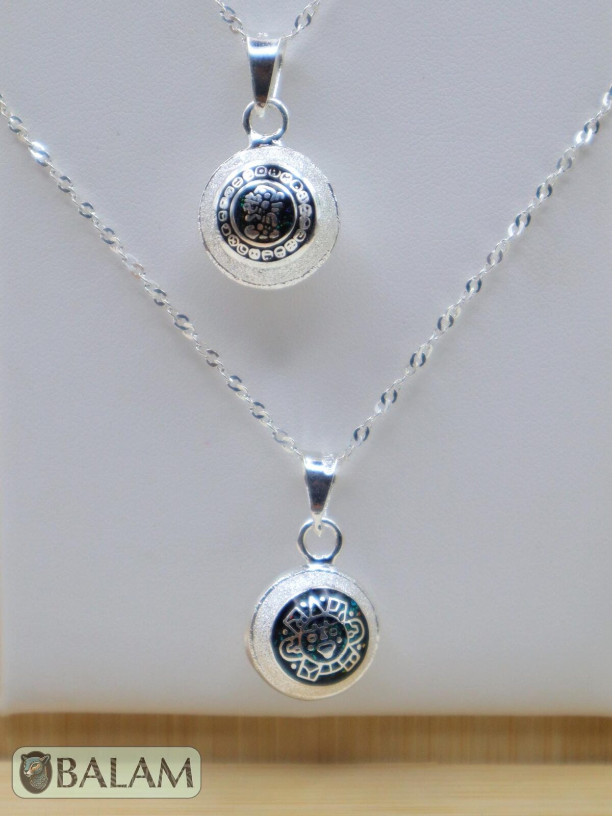 Angel Caller, Harmony ball, Chime bell pendant, 16 mm pendant (Small), 925 silver. Mayan symbols, Aztec Symbols. Read Description - Image 2