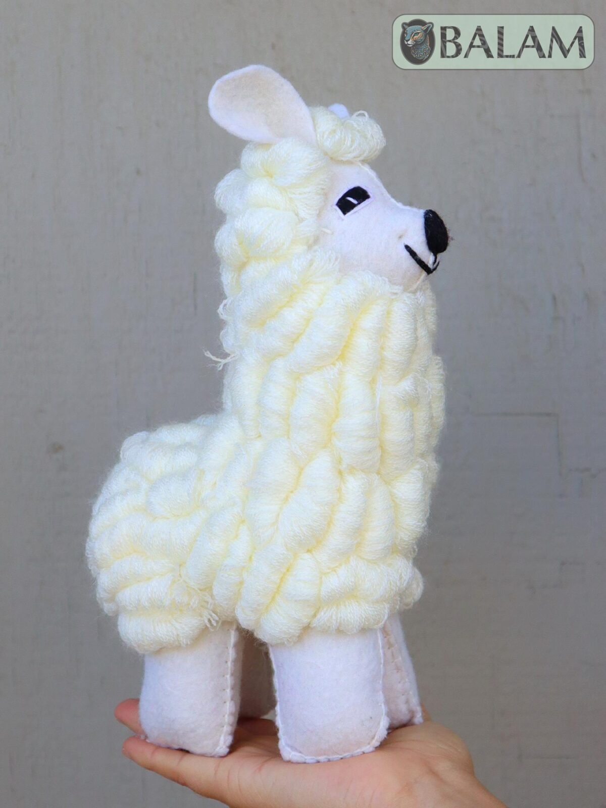 Llama stuffed animal, Alpaca stuffed animal, Colorful Mexican handmade plushies, stuffed natural felt animal, Llama Plushies. 10'' tall - Image 3