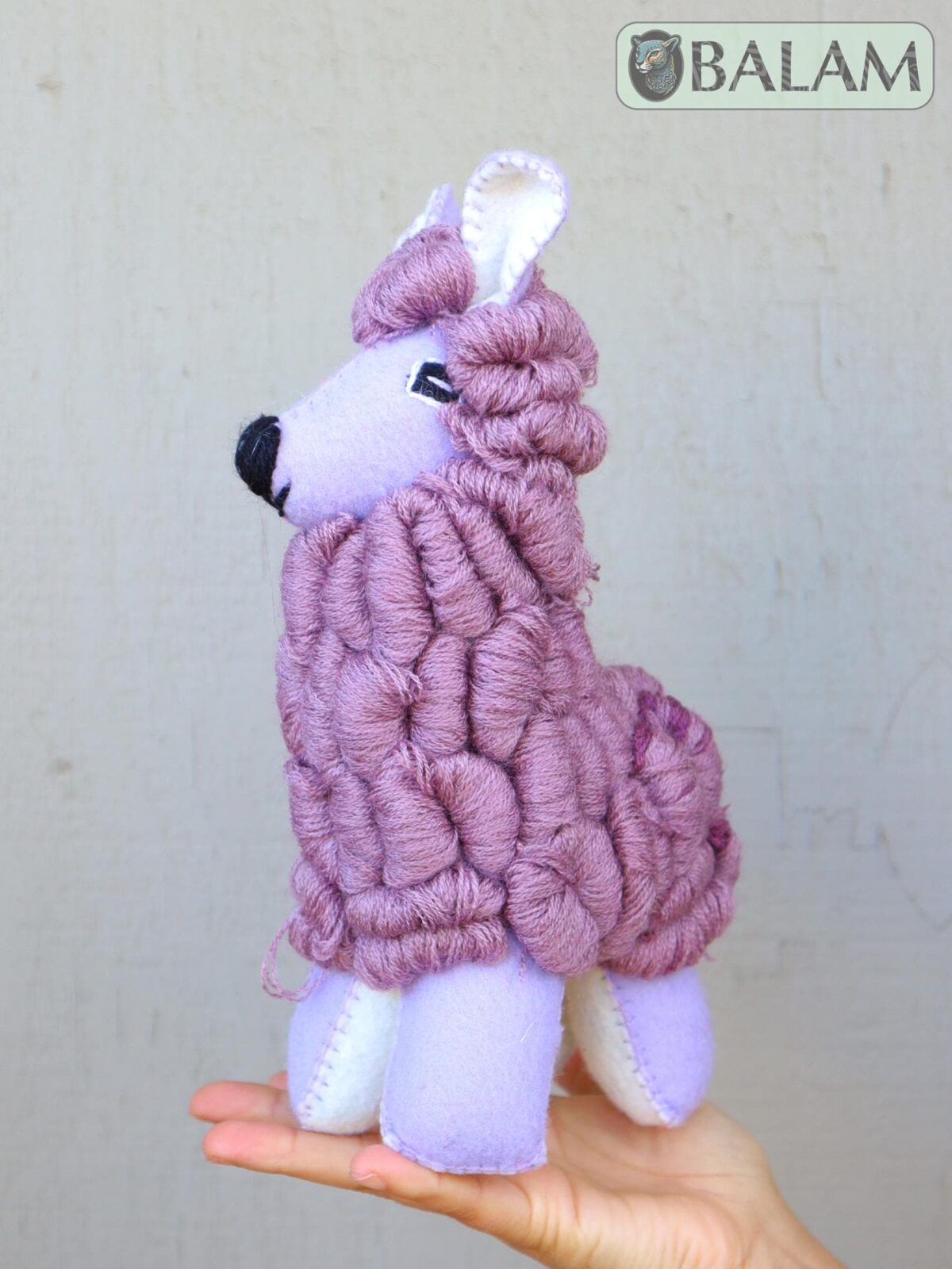 Llama stuffed animal, Alpaca stuffed animal, Colorful Mexican handmade plushies, stuffed natural felt animal, Llama Plushies. 10'' tall - Image 2