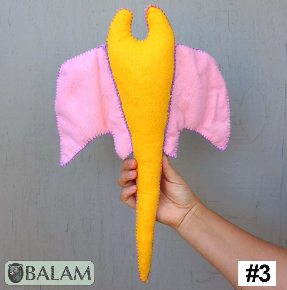 Stingray stuffed animal, Stingray Plush, Colorful Mexican handmade plushies, stuffed natural felt animal. 15'' long - Image 5