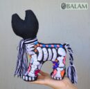Skeleton cat stuffed animal, Cat stuffed animal, Colorful Mexican handmade plushies, Dia de Muertos Xolo dog. 10 - 11'' tall