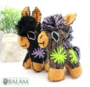 small stuffed animal, Donkey stuffed animal, doggy stuffed animal, Colorful Mexican handmade plushies, stuffed animal. 6'' to 9'' tall