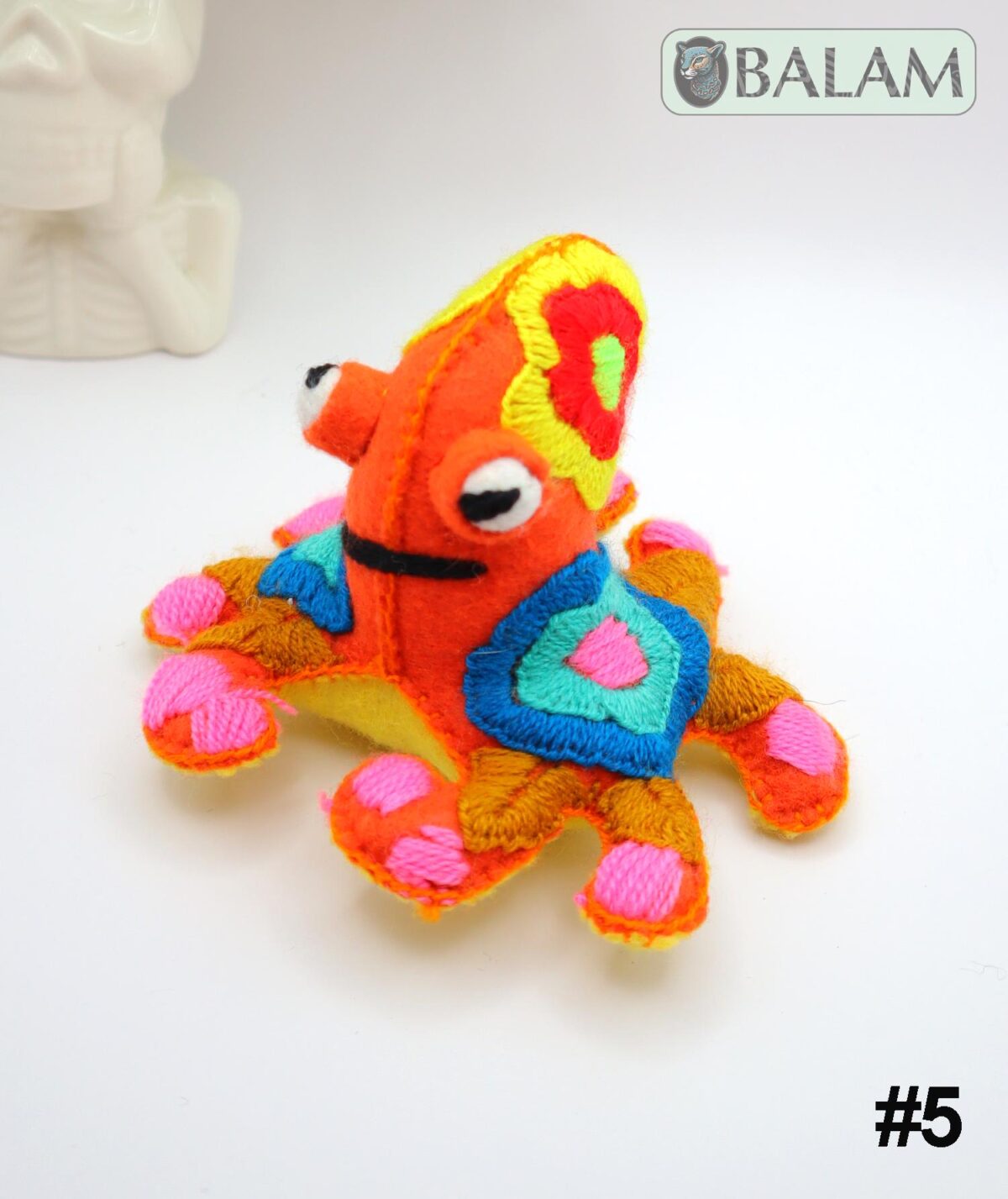small stuffed animal, cow stuffed animal, Axolotl stuffed animal, Octopus plushie, Colorful Mexican handmade plushies. 5'' to 8'' tall - Image 7