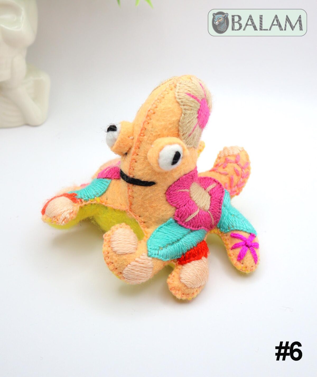 small stuffed animal, cow stuffed animal, Axolotl stuffed animal, Octopus plushie, Colorful Mexican handmade plushies. 5'' to 8'' tall - Image 8