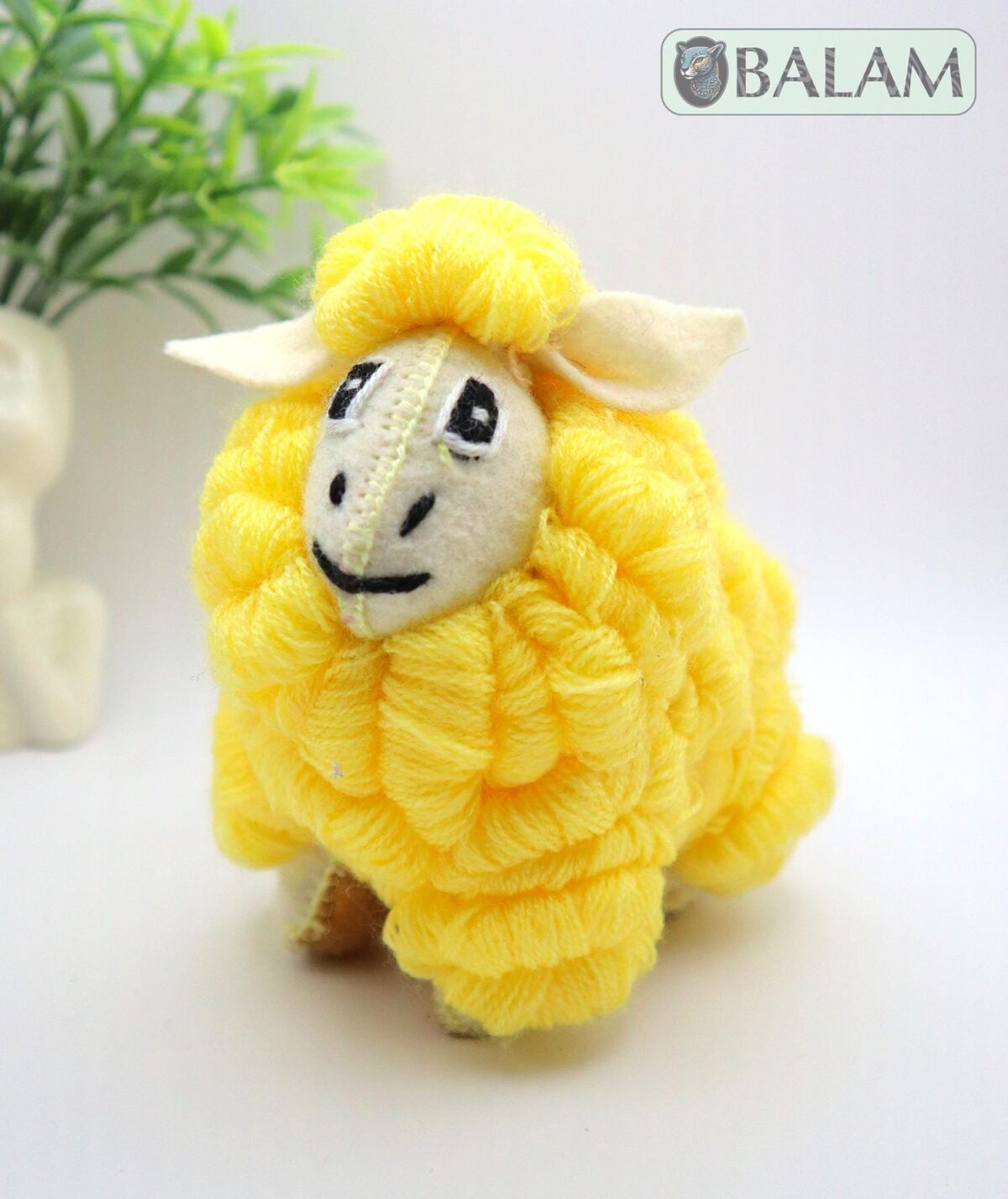 small stuffed animal, sheep stuffed animal, Borrego stuffed animal, Oveja plushie, Colorful Mexican handmade plushies. 5'' tall - Image 5