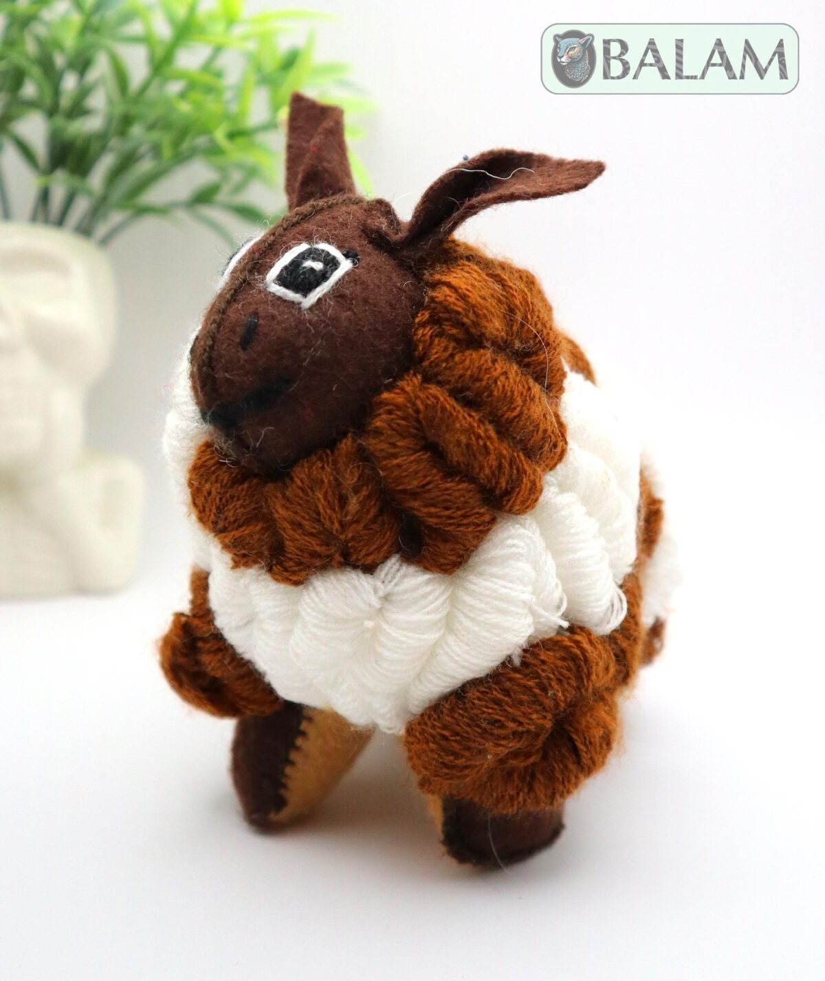 small stuffed animal, sheep stuffed animal, Borrego stuffed animal, Oveja plushie, Colorful Mexican handmade plushies. 5'' tall - Image 7
